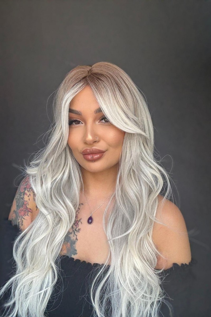 Ekstra açık platin ombreli Medikal Peruk Özel Koleksiyon