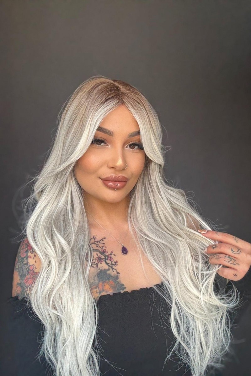 Ekstra açık platin ombreli Medikal Peruk Özel Koleksiyon