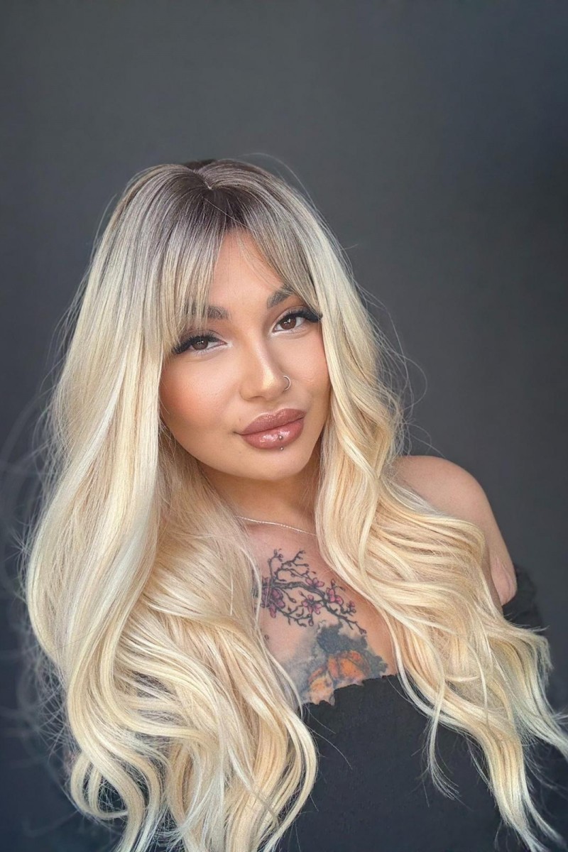 Kumral Platin ombreli Medikal Peruk Özel Koleksiyon