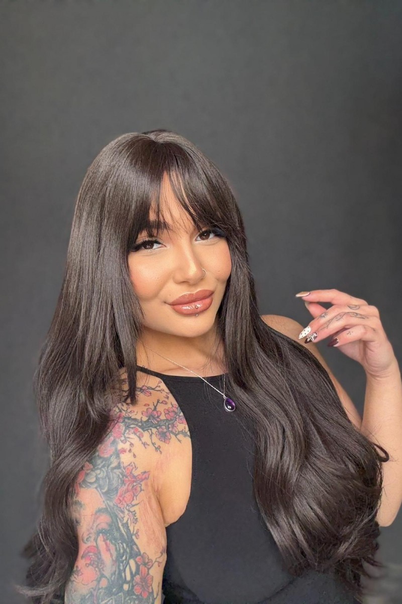 Koyu Doğal Kumral Medikal Peruk Özel Koleksiyon