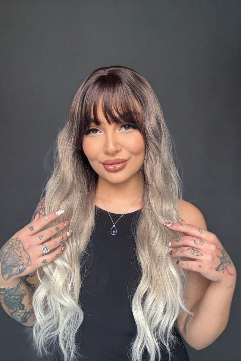 Kumral platin ombreli Perçemli Medikal Peruk Özel Koleksiyon