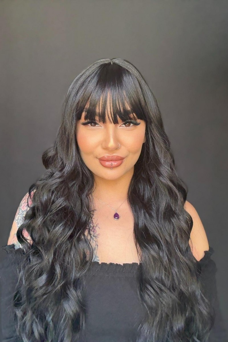 Siyah perçemli Dalgalı Medikal Peruk Özel Koleksiyon