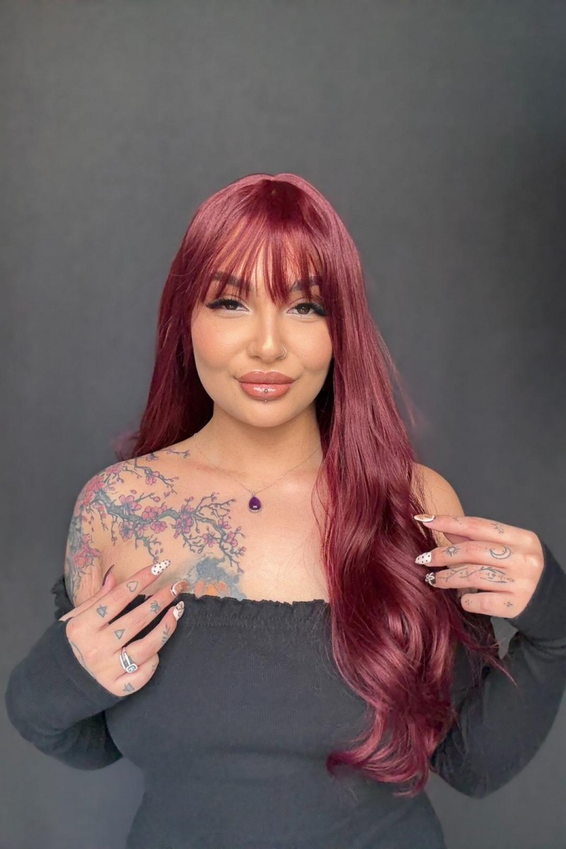 Şarap Kızılı Medikal Peruk Özel Koleksiyon