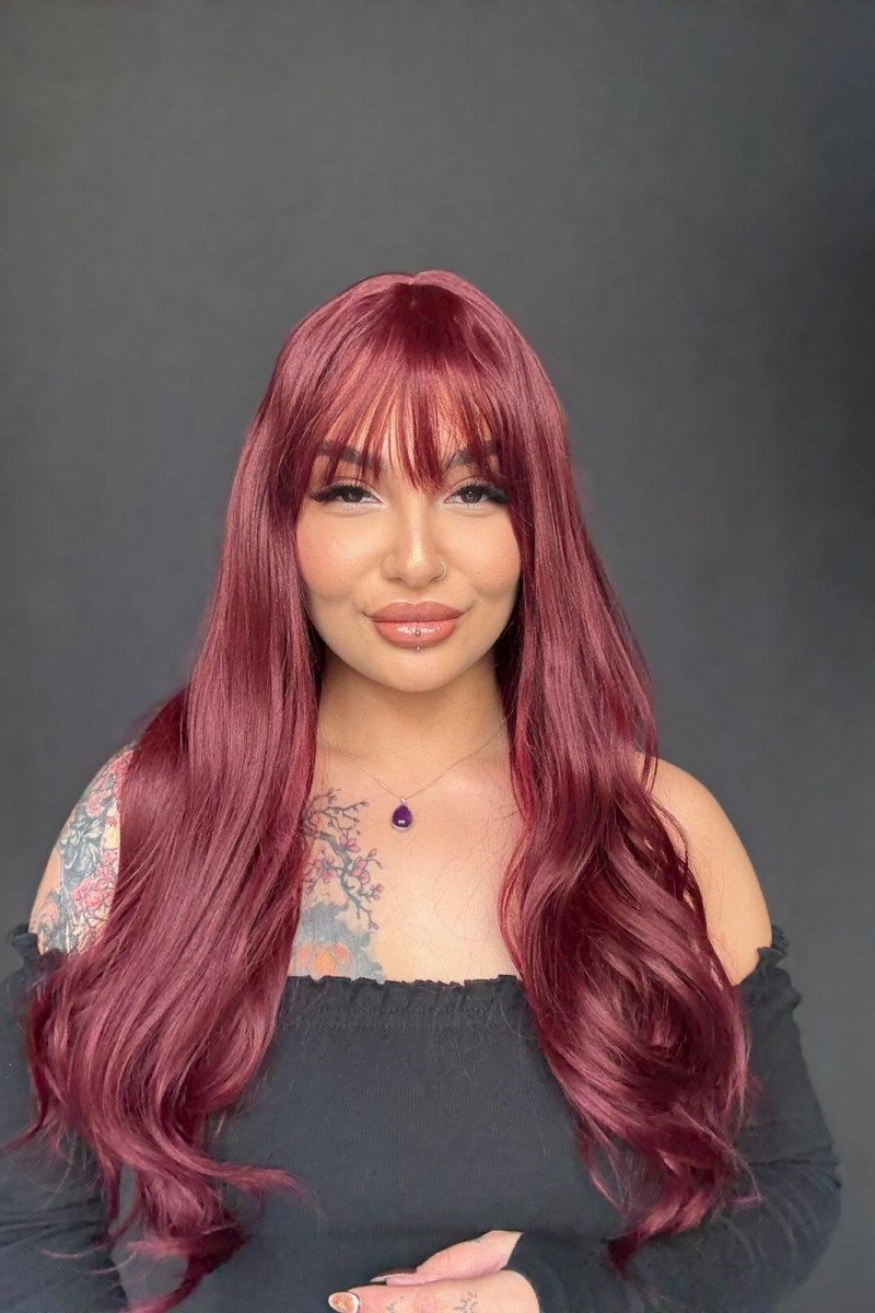 Şarap Kızılı Medikal Peruk Özel Koleksiyon