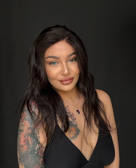 Hayalet Tül peruk Yıka çık doğal dalgalı model