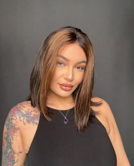 Hayalet Tül peruk Yıka çık doğal dalgalı model