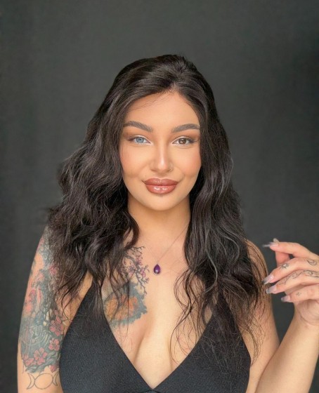 Hayalet Tül peruk Yıka çık doğal dalgalı model