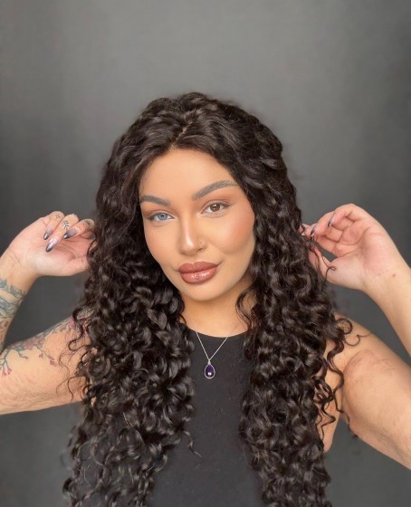 Afro Tül peruk hayalet tül