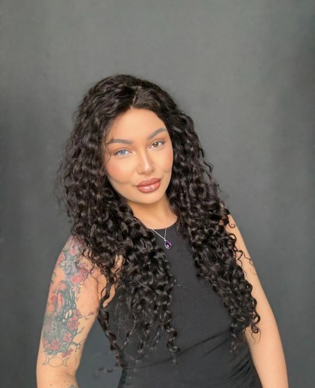 Afro Tül peruk hayalet tül