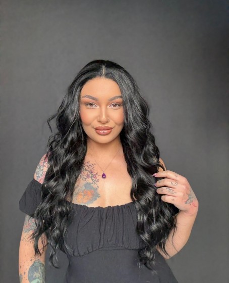 Hayalet Tül Her yöne ayrım olabilen Fiber Tül Peruk Orta Boy Dalgalı  5423