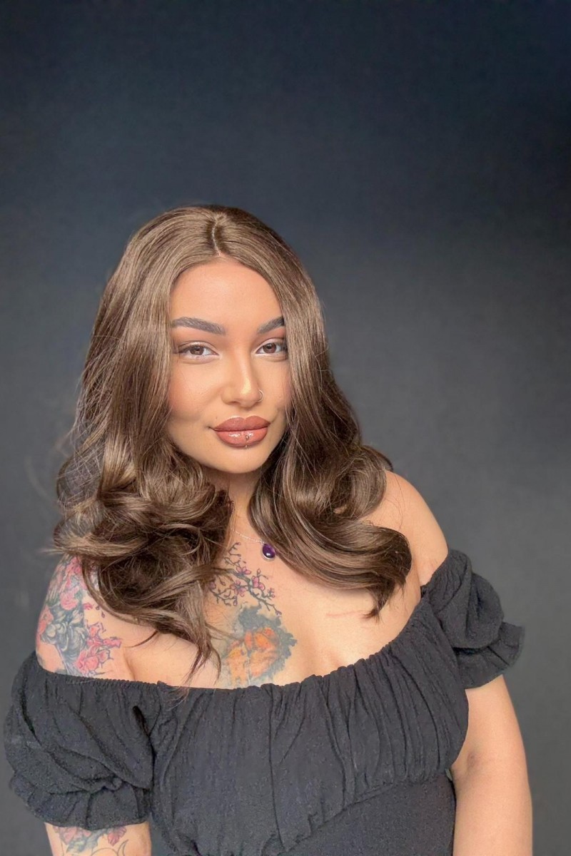 Hayalet Tül Her yöne ayrım olabilen Fiber Tül Peruk Orta Boy Dalgalı  5423