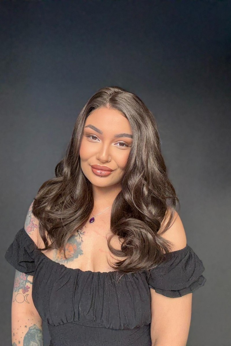 Hayalet Tül Her yöne ayrım olabilen Fiber Tül Peruk Orta Boy Dalgalı  5423