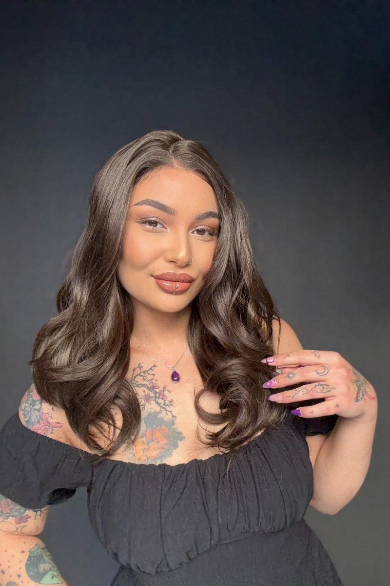 Hayalet Tül Her yöne ayrım olabilen Fiber Tül Peruk Orta Boy Dalgalı  5423