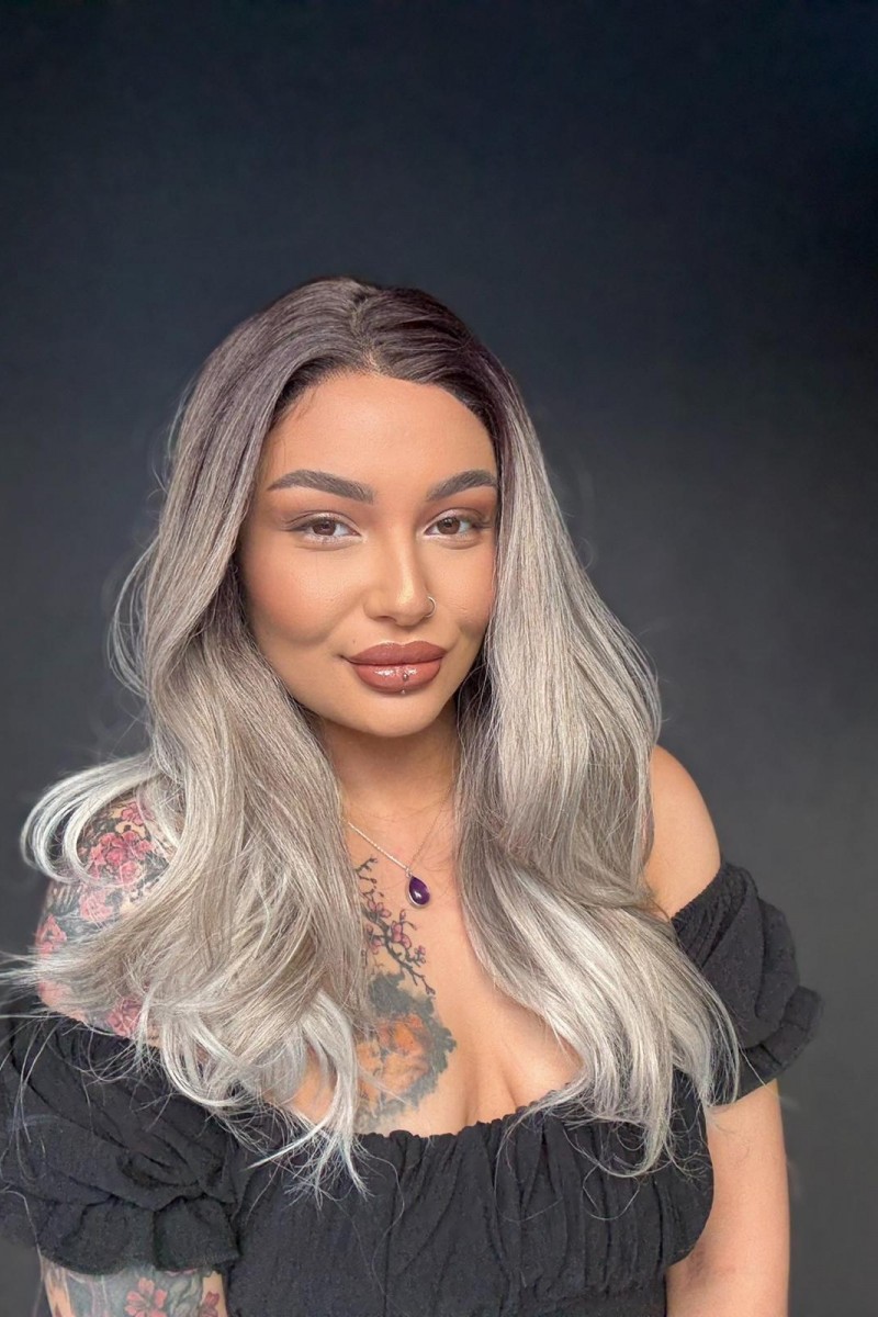 Hayalet Tül Her yöne ayrım olabilen Fiber Tül Peruk Orta Boy Dalgalı  5423