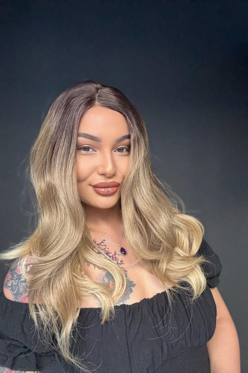 Hayalet Tül Her yöne ayrım olabilen Fiber Tül Peruk Orta Boy Dalgalı  5423