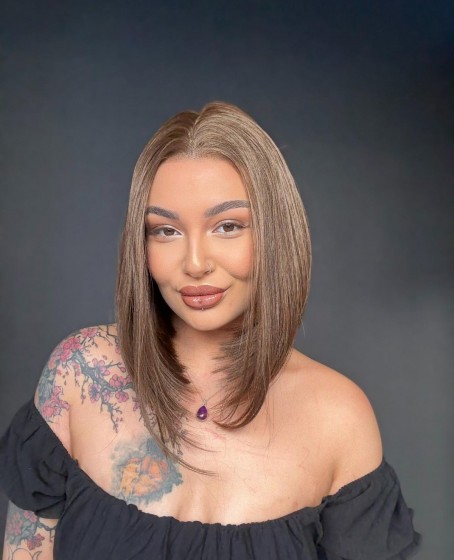 Hayalet Tül Her yöne ayrım olabilen Fiber Tül Peruk Orta Boy Dalgalı  5423