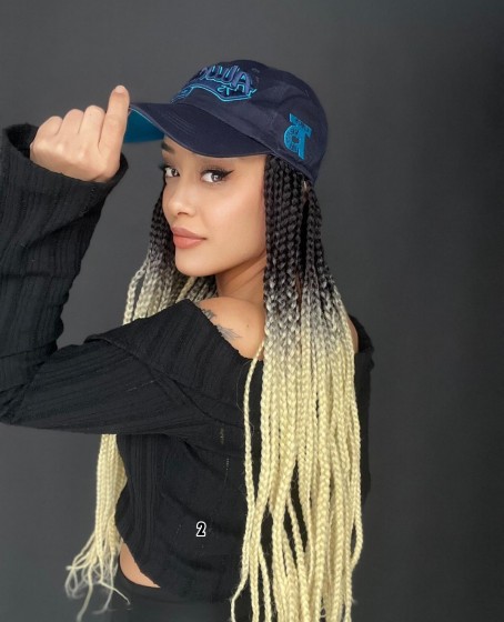 Şapkalı Örgü Peruk Tak ve çık