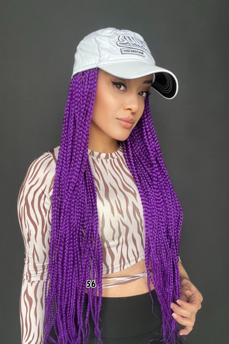 Şapkalı Örgü Peruk Tak ve çık