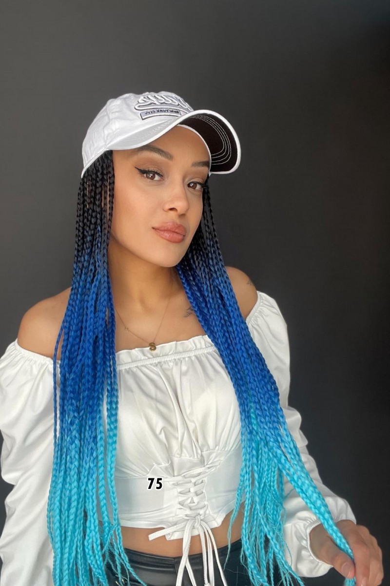 Şapkalı Örgü Peruk Tak ve çık