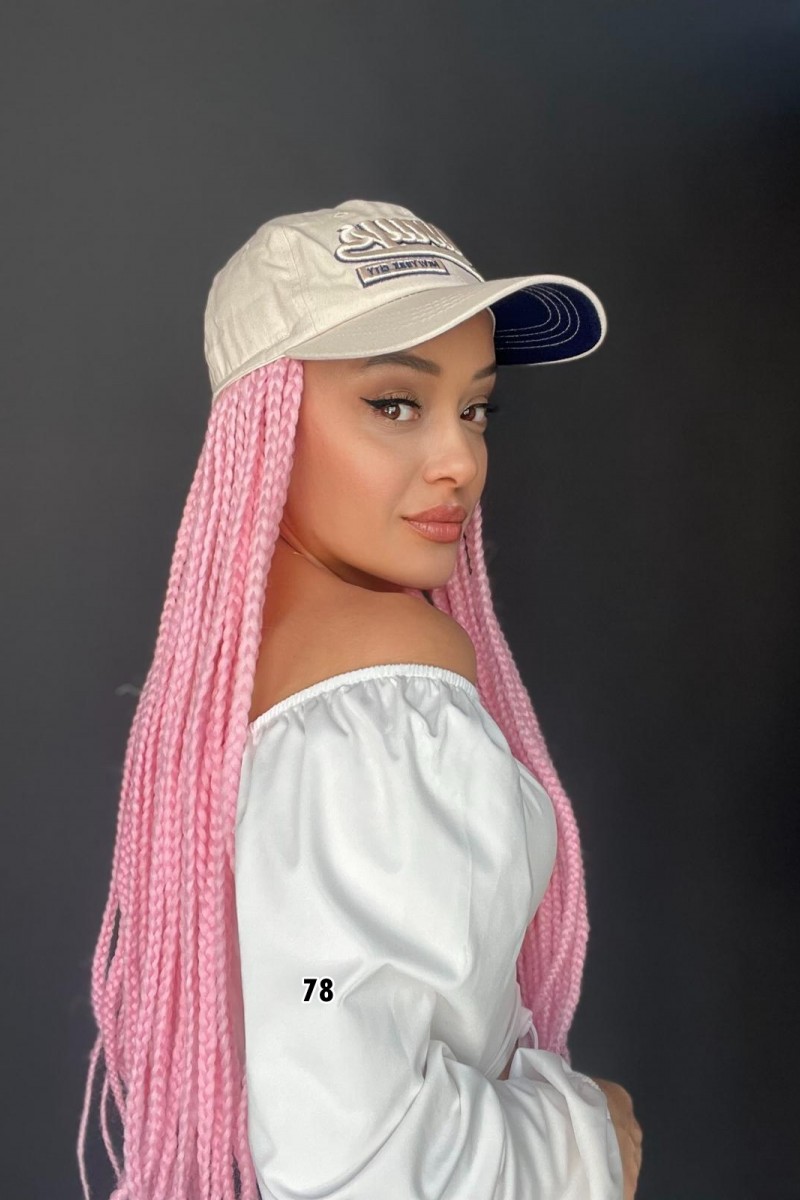 Şapkalı Örgü Peruk Tak ve çık