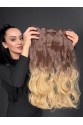 Dalgalı Geniş Parça Yarımay Çıtçıt Saç Kumral Kahve