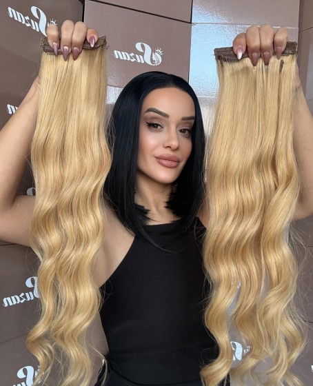 8 parça Gerçek saç Çıt çıt seti