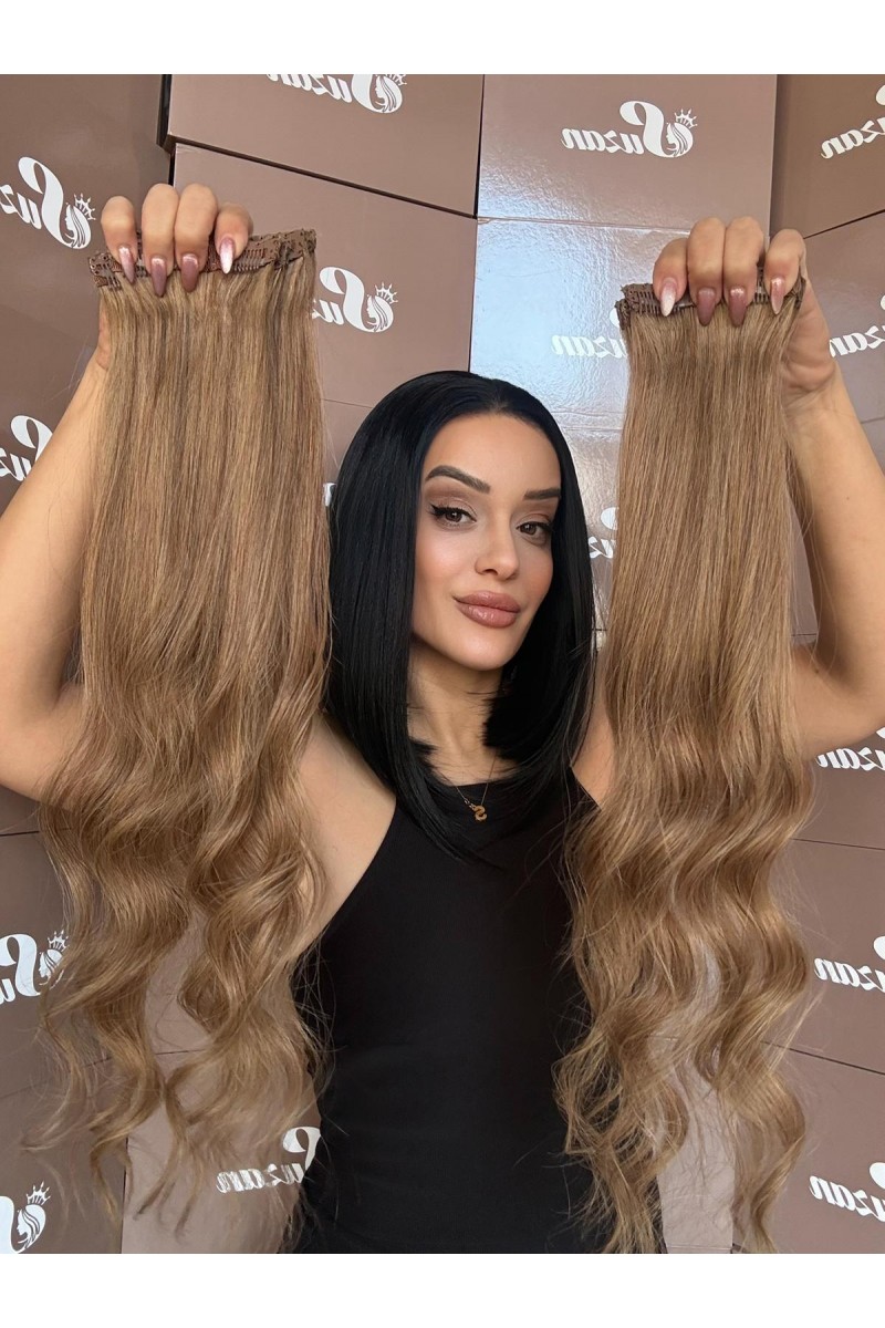 8 parça Gerçek saç Çıt çıt seti