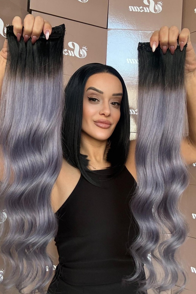 8 parça Gerçek saç Çıt çıt seti