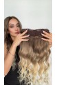 Yarımay+2 yan %100 gerçek çıtçıt saç