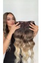 Yarımay+2 yan %100 gerçek çıtçıt saç