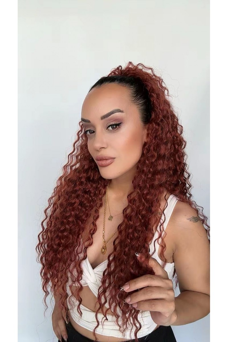 Afro Postiş El yapımı Ekstra Kabarık tak ve çık Mandallı tokalı Model