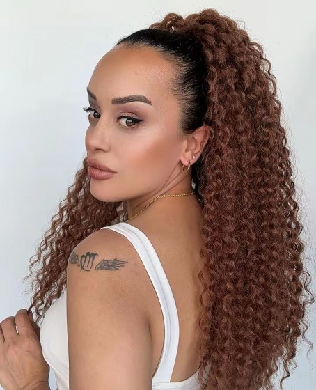 Afro Postiş El yapımı Ekstra Kabarık tak ve çık Mandallı tokalı Model