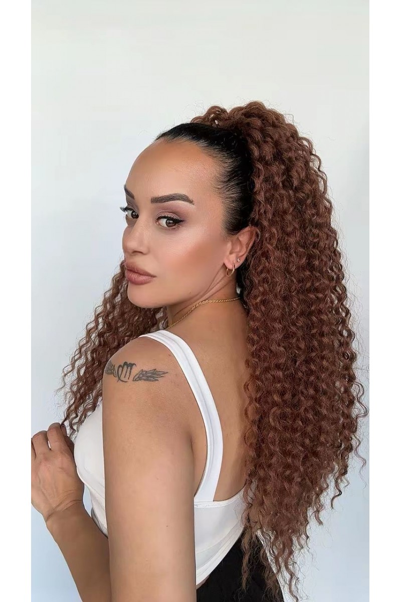 Afro Postiş El yapımı Ekstra Kabarık tak ve çık Mandallı tokalı Model