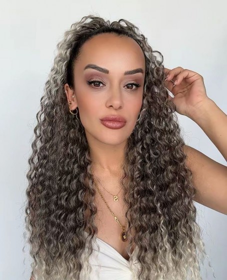 Afro Postiş El yapımı Ekstra Kabarık tak ve çık Mandallı tokalı Model