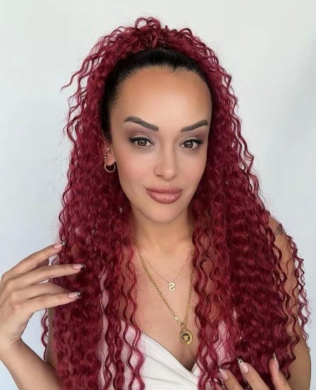 Afro Postiş El yapımı Ekstra Kabarık tak ve çık Mandallı tokalı Model