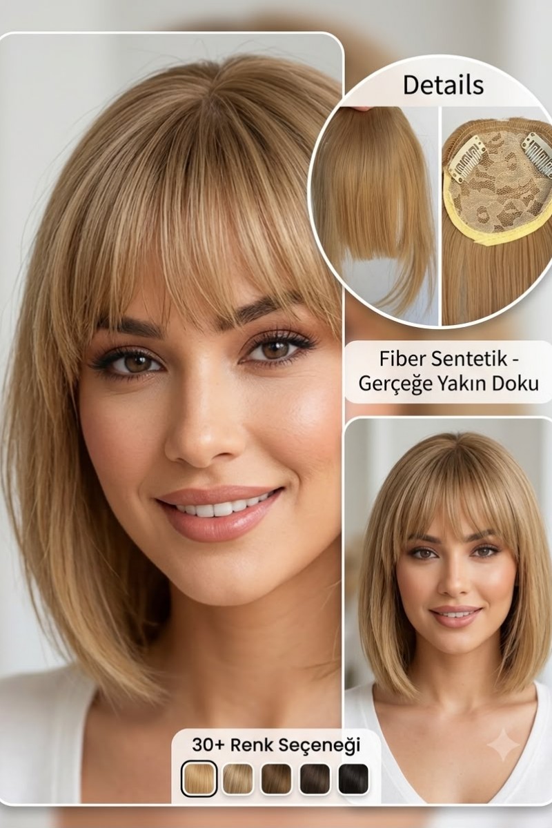 Fiber Sentetik Ön Kahkül Perçem 