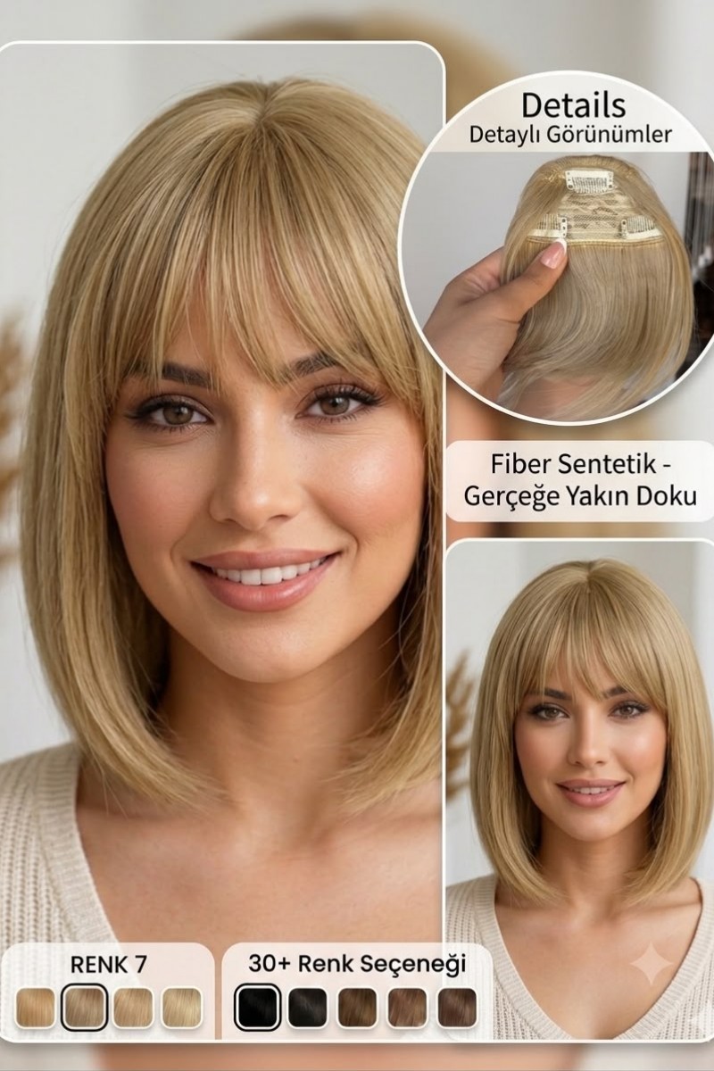 Fiber Sentetik Ön Kahkül Perçem 