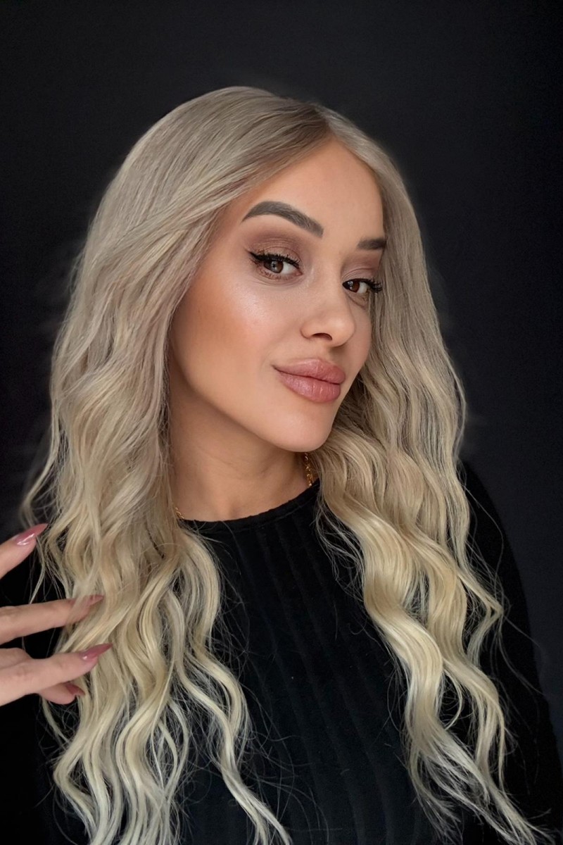 Platin Ombreli Kampanya ürünü Gerçek tül Peruk