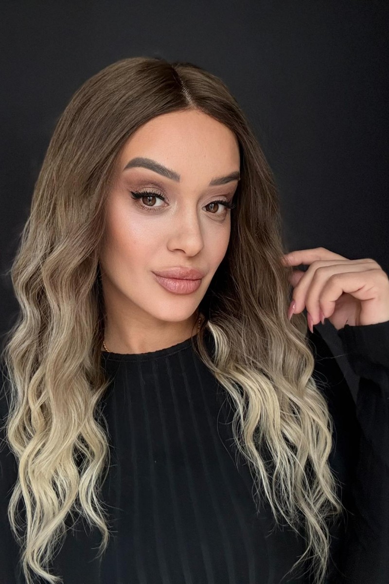 Platin Ombreli Kampanya ürünü Gerçek tül Peruk