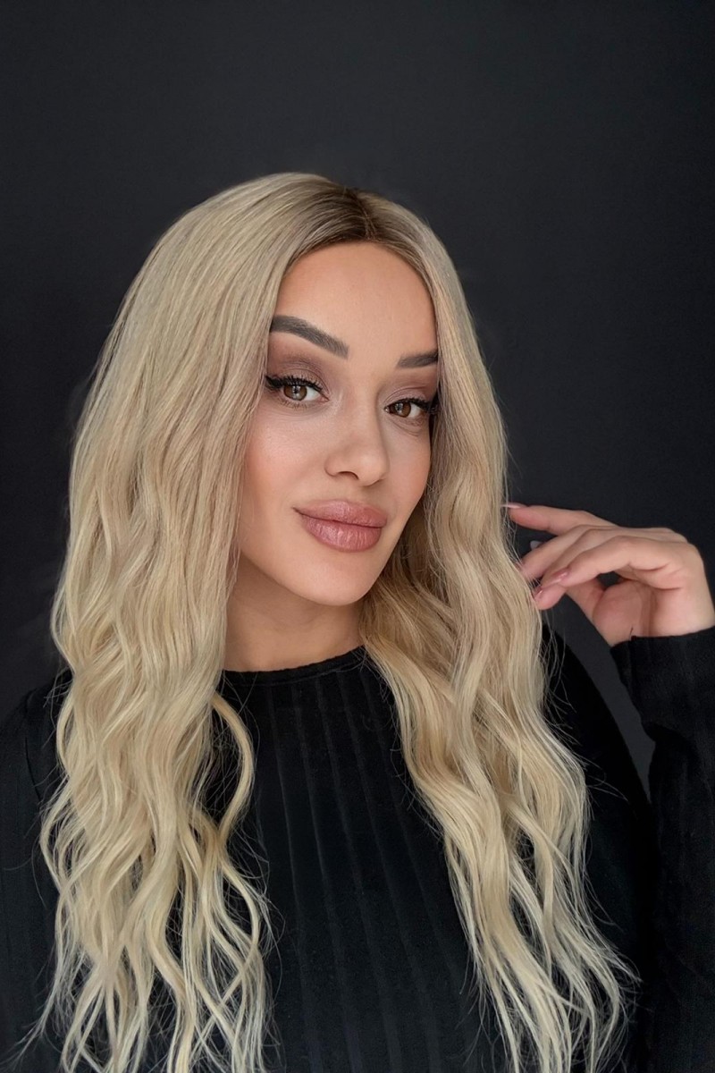 Platin Ombreli Kampanya ürünü Gerçek tül Peruk