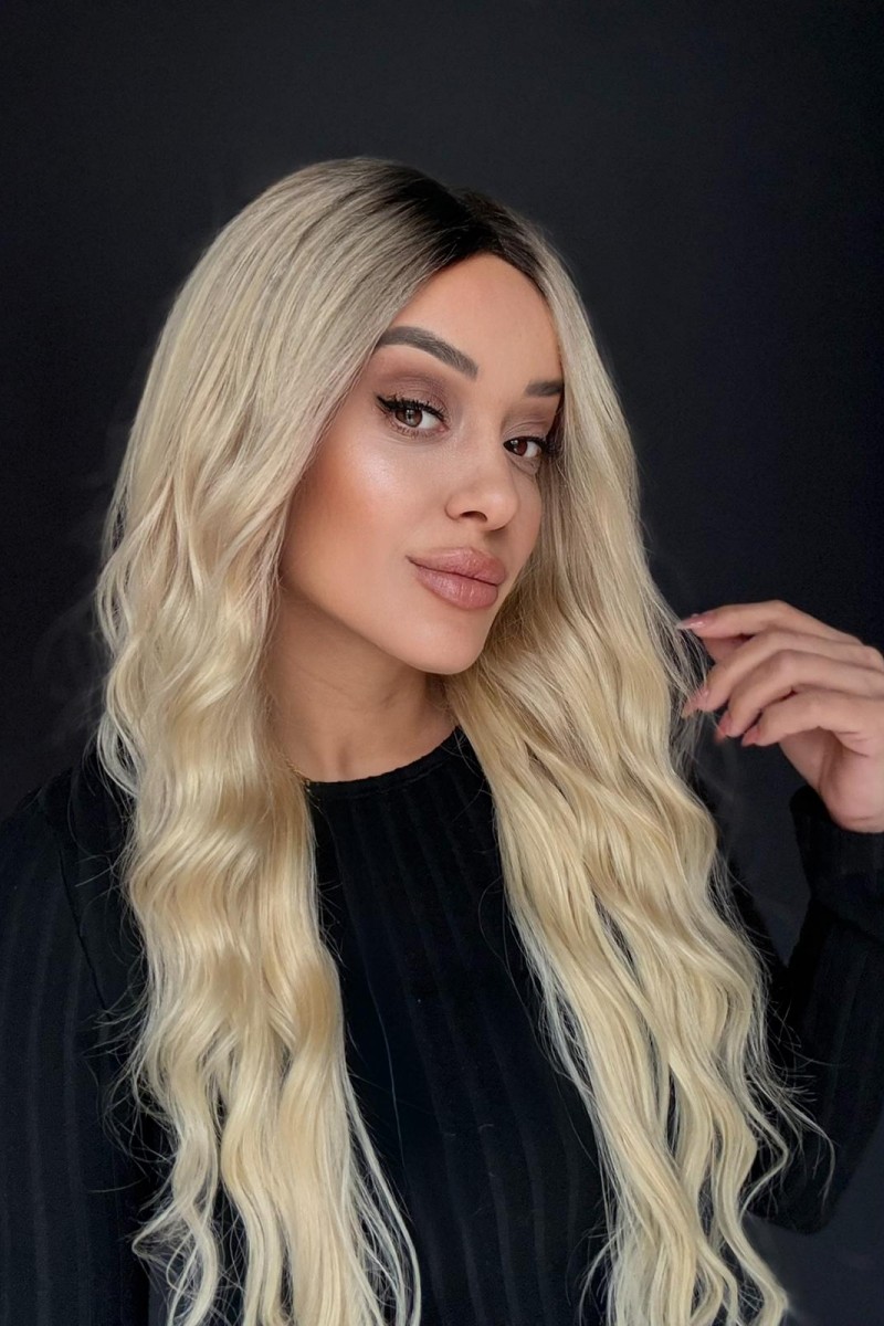 Platin Ombreli Kampanya ürünü Gerçek tül Peruk