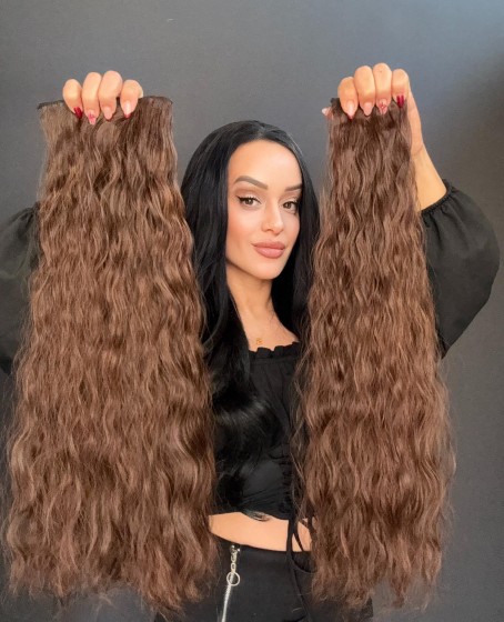 Örgü Dalgalı Yarım Ay + 2 Yan Çıt Çıt set