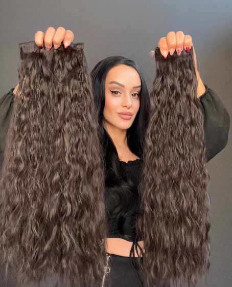 Örgü Dalgalı Yarım Ay + 2 Yan Çıt Çıt set