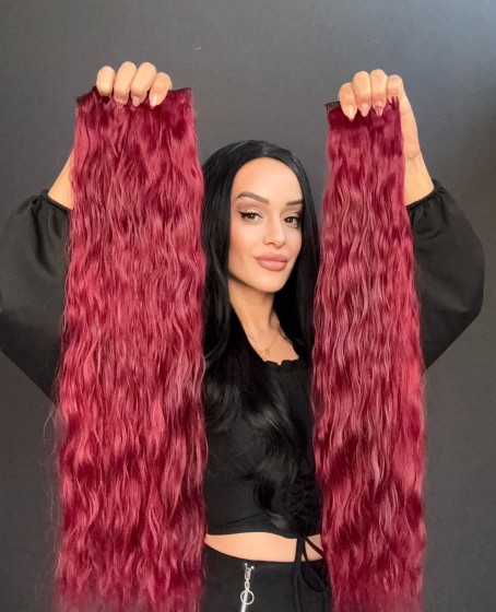 Örgü Dalgalı Yarım Ay + 2 Yan Çıt Çıt set