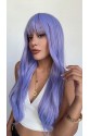 Mor Uzun Perçemli Cosplay Peruk