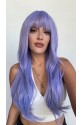Mor Uzun Perçemli Cosplay Peruk