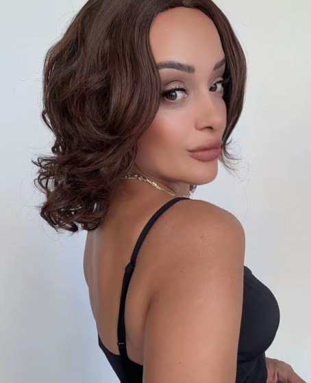 Gizemli Kahve Kısa Medikal Peruk