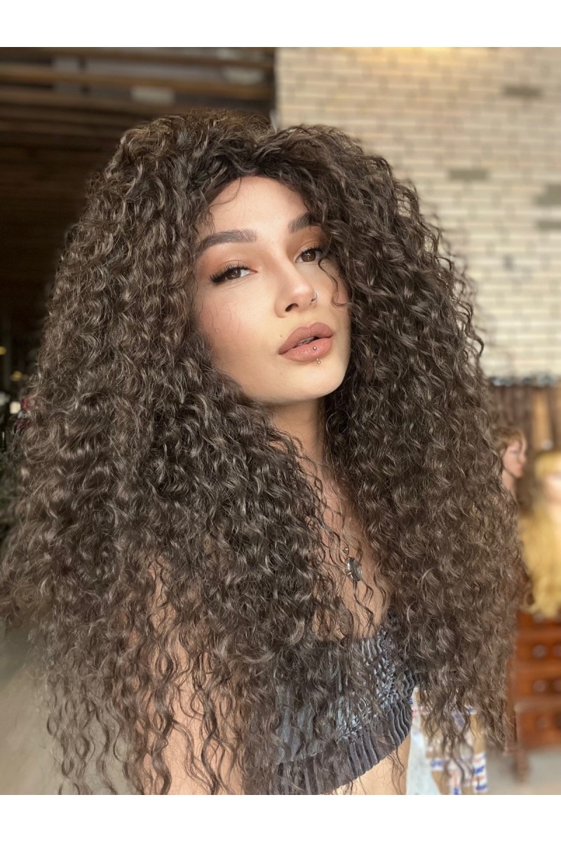 Afro Dalga Kumral Peruk