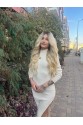 Baby ipek tabanlı Gerçek saç peruk Doğal Ton