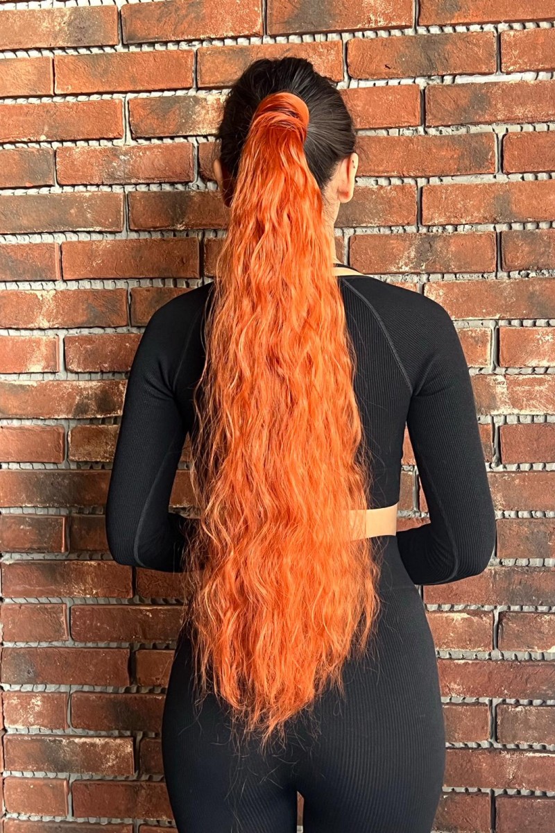 Bağlamalı Kabarık Dalgalı At Kuyruğu - Bakır